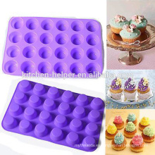 BPA libre de silicona 24 taza muffin pan para hornear